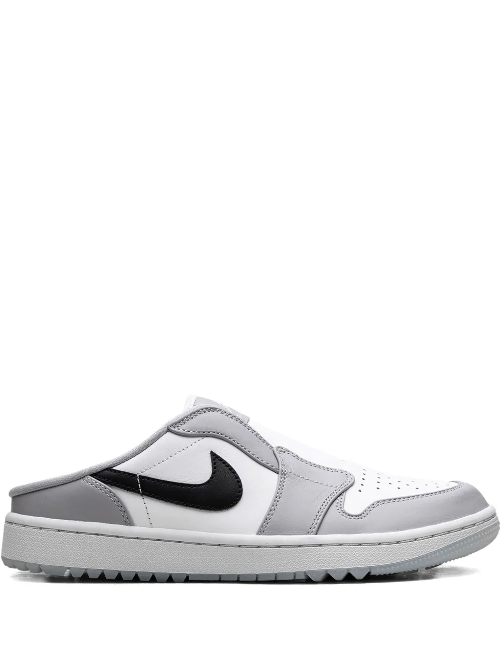 Jordan Air 1 Low Golf "Wolf Grey Sail Photon Dust Black" slides
