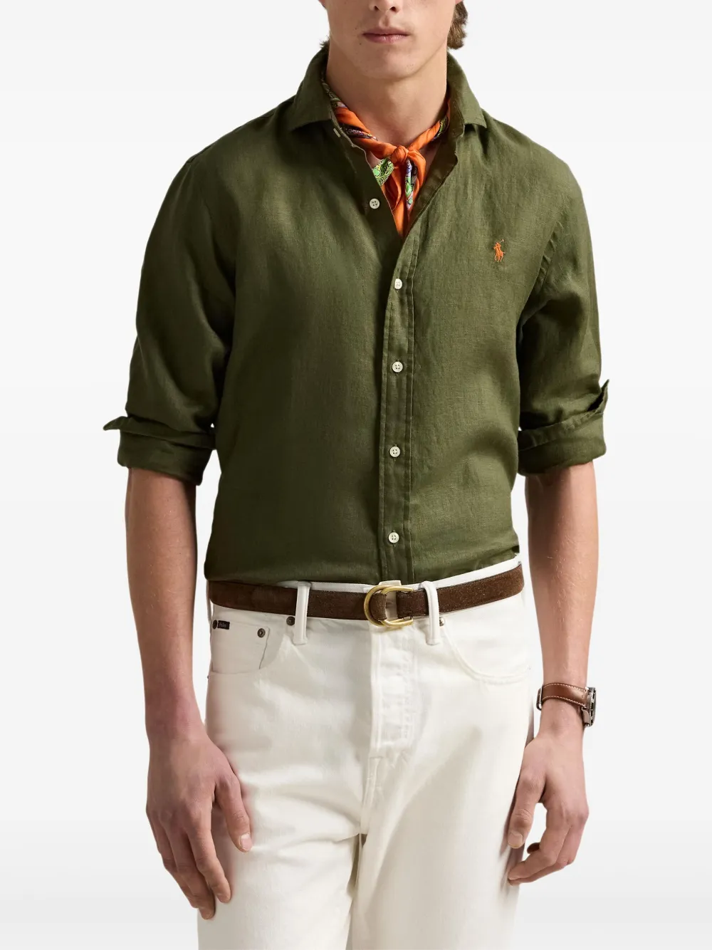 Polo Ralph Lauren Linnen overhemd Groen
