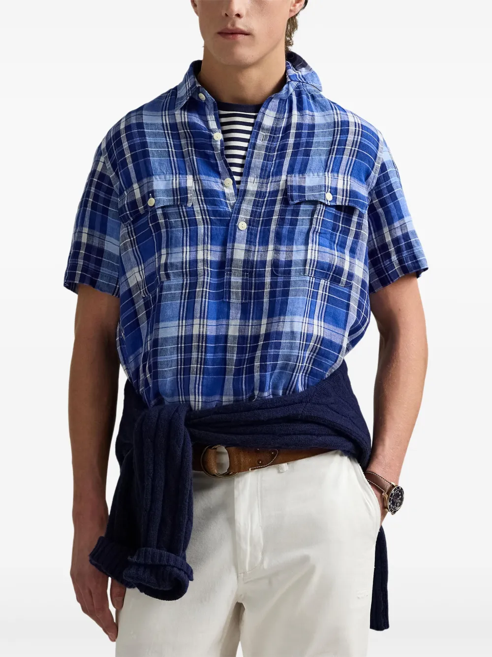 Polo Ralph Lauren Linnen overhemd Blauw