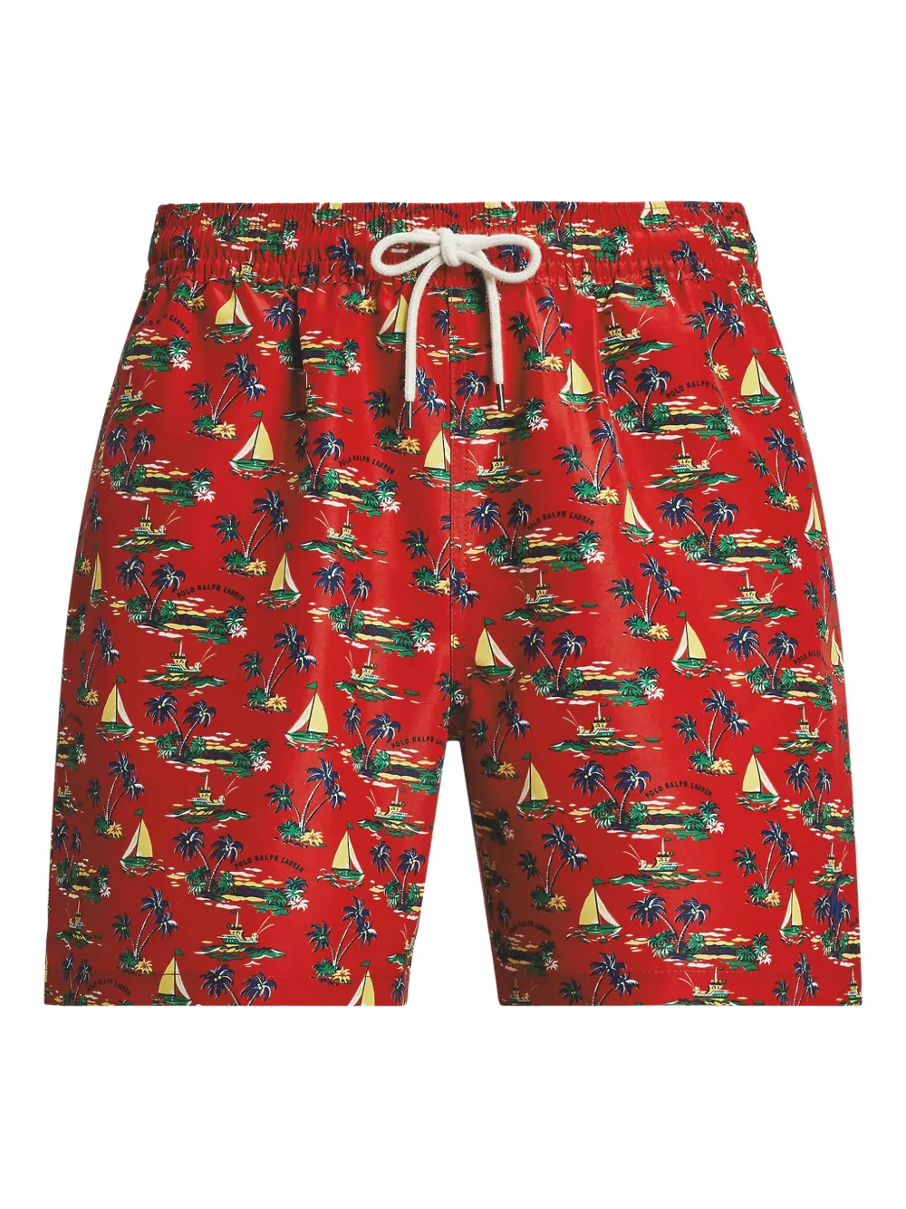 Polo Ralph Lauren グラフィック トランクス水着 - レッド Polo Ralph Lauren グラフィック トランクス水着 - レッド
