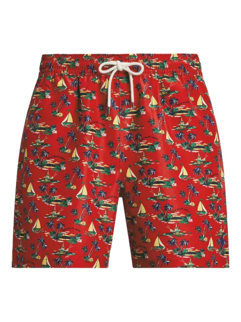 Polo Ralph Lauren shorts de playa con estampado gráfico