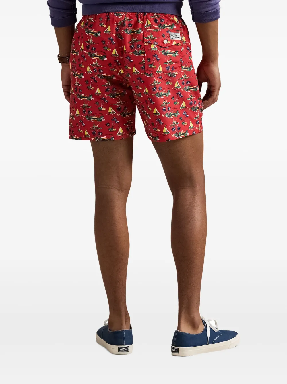 Polo Ralph Lauren Zwembroek met grafische print Rood