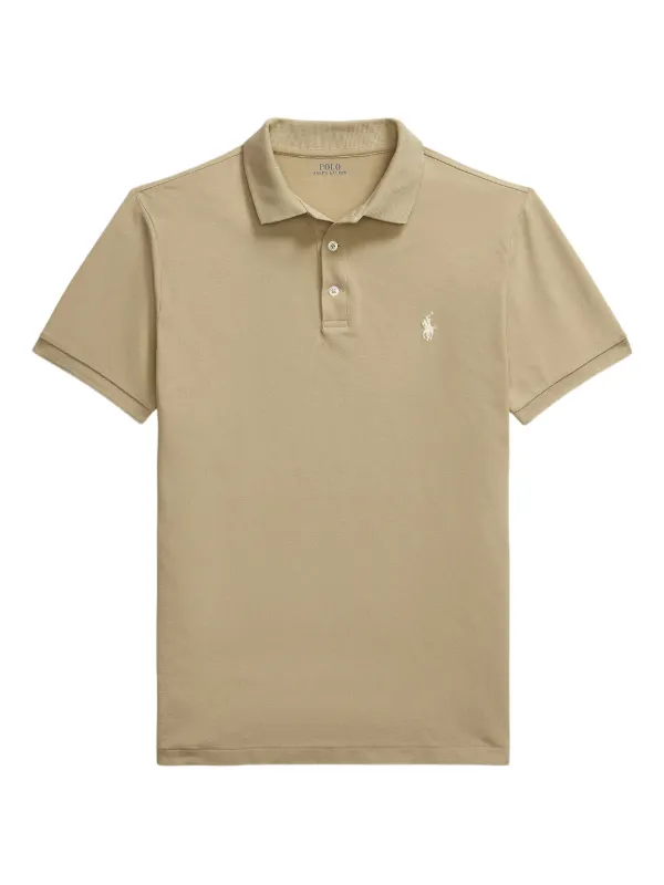 Polo Ralph Lauren slim-cut Mesh Polo Shirt Neutrals FARFETCH ZA