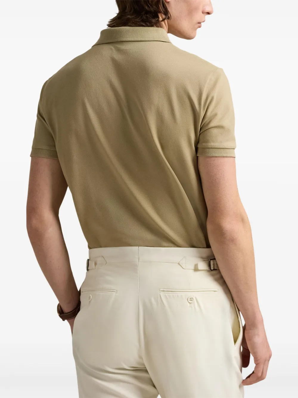 Polo Ralph Lauren Getailleerd mesh poloshirt Beige