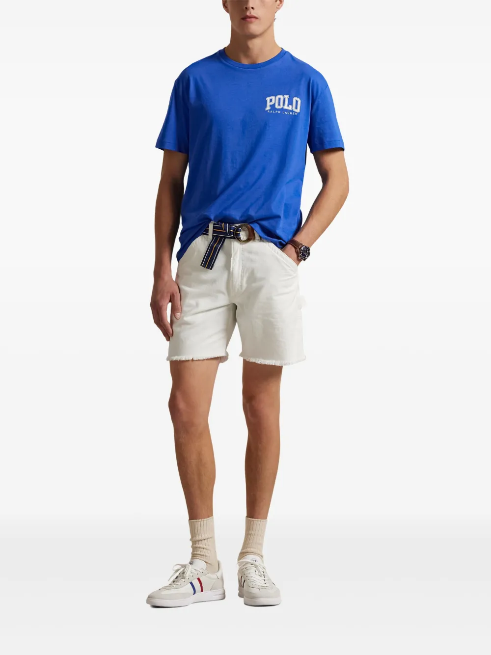 Polo Ralph Lauren T-shirt met geborduurd logo Blauw