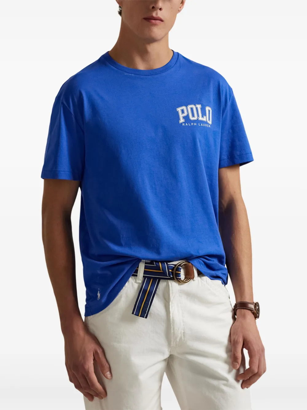 Polo Ralph Lauren T-shirt met geborduurd logo Blauw