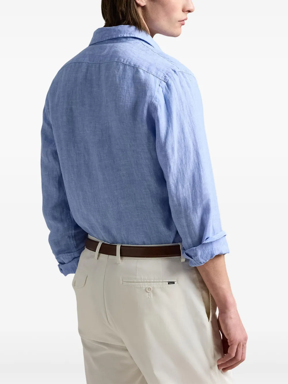 Polo Ralph Lauren Linnen overhemd Blauw