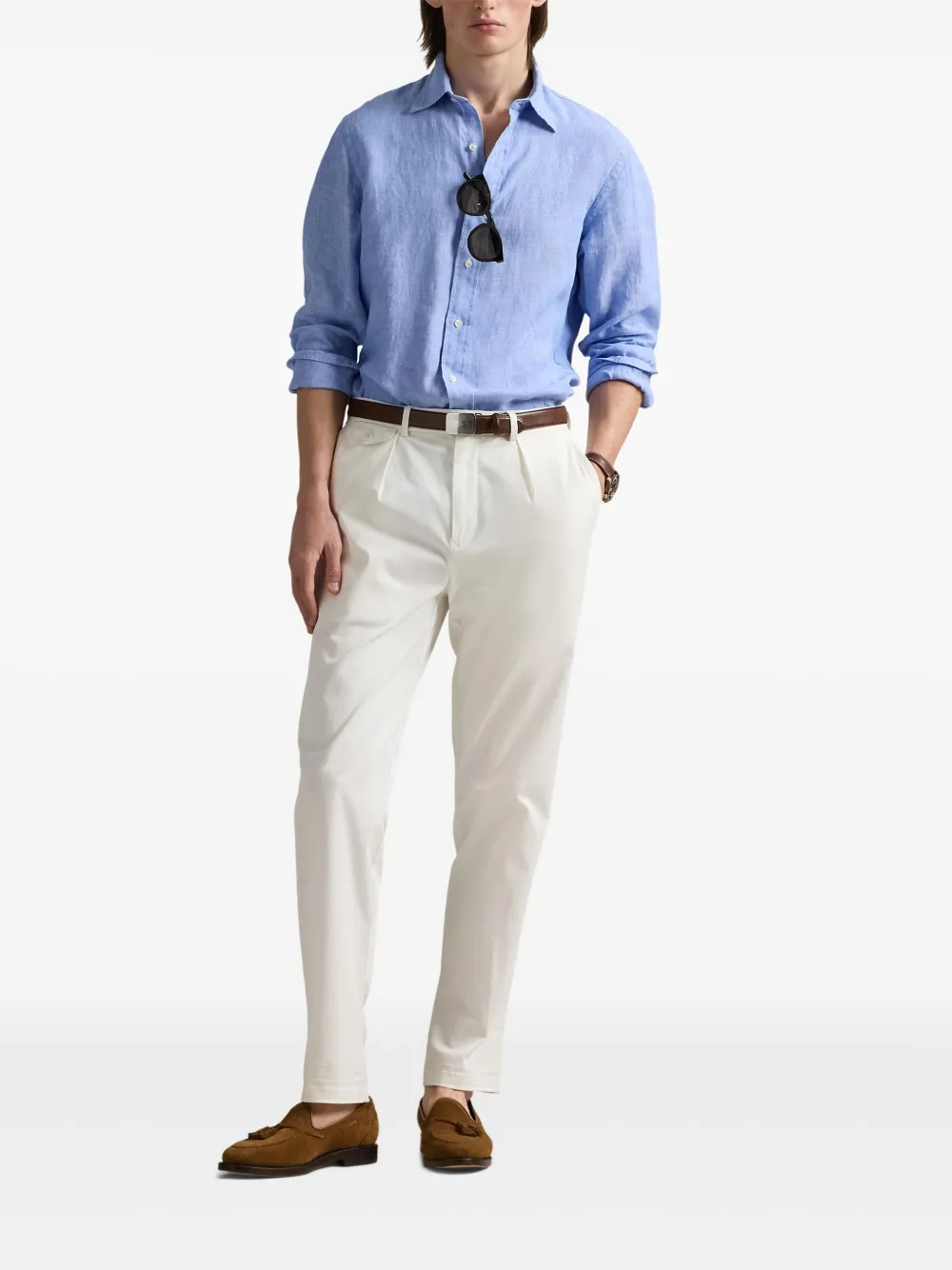 Polo Ralph Lauren Linnen overhemd Blauw