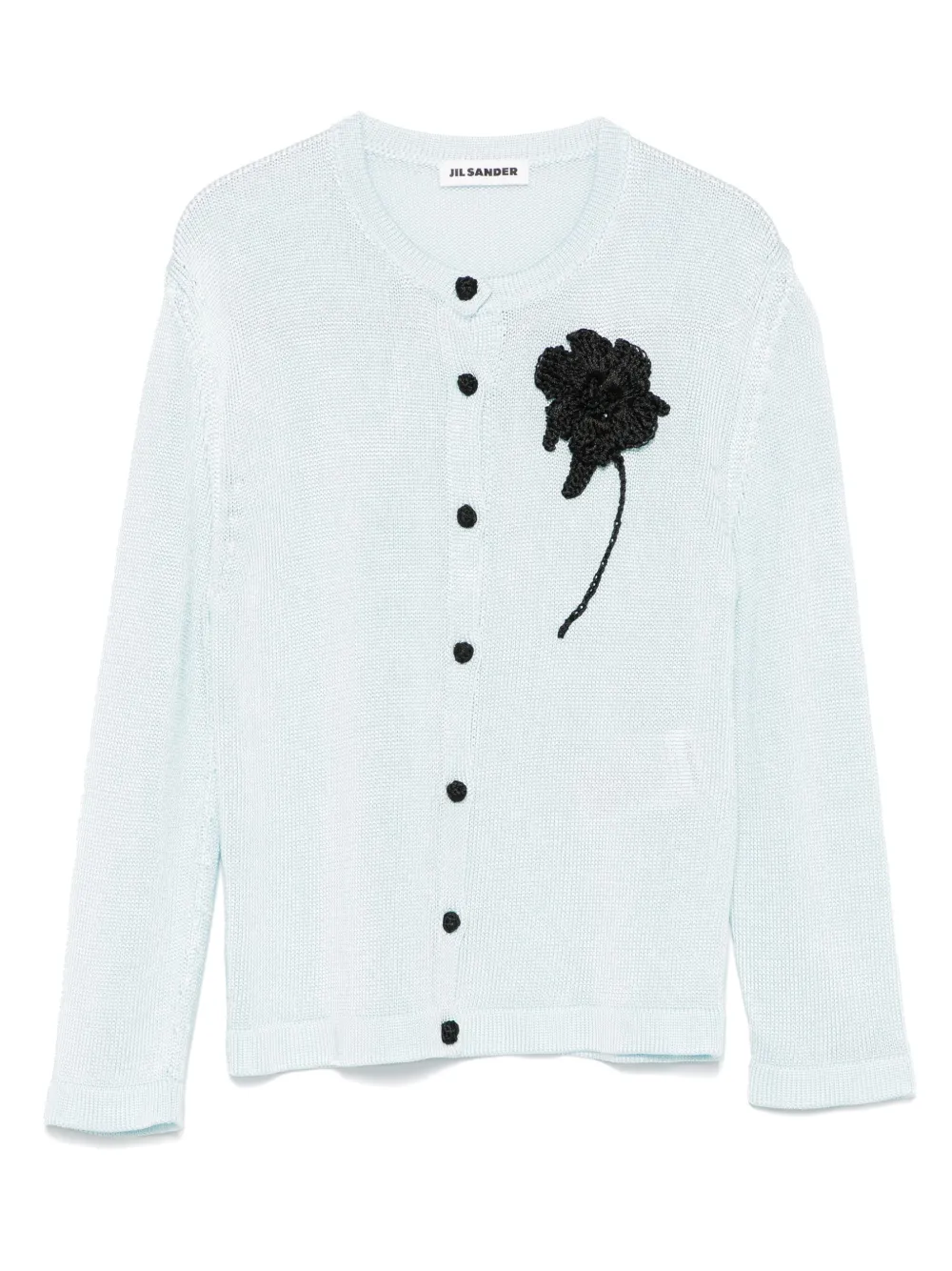 Jil Sander Gehaakt vest met bloem Blauw