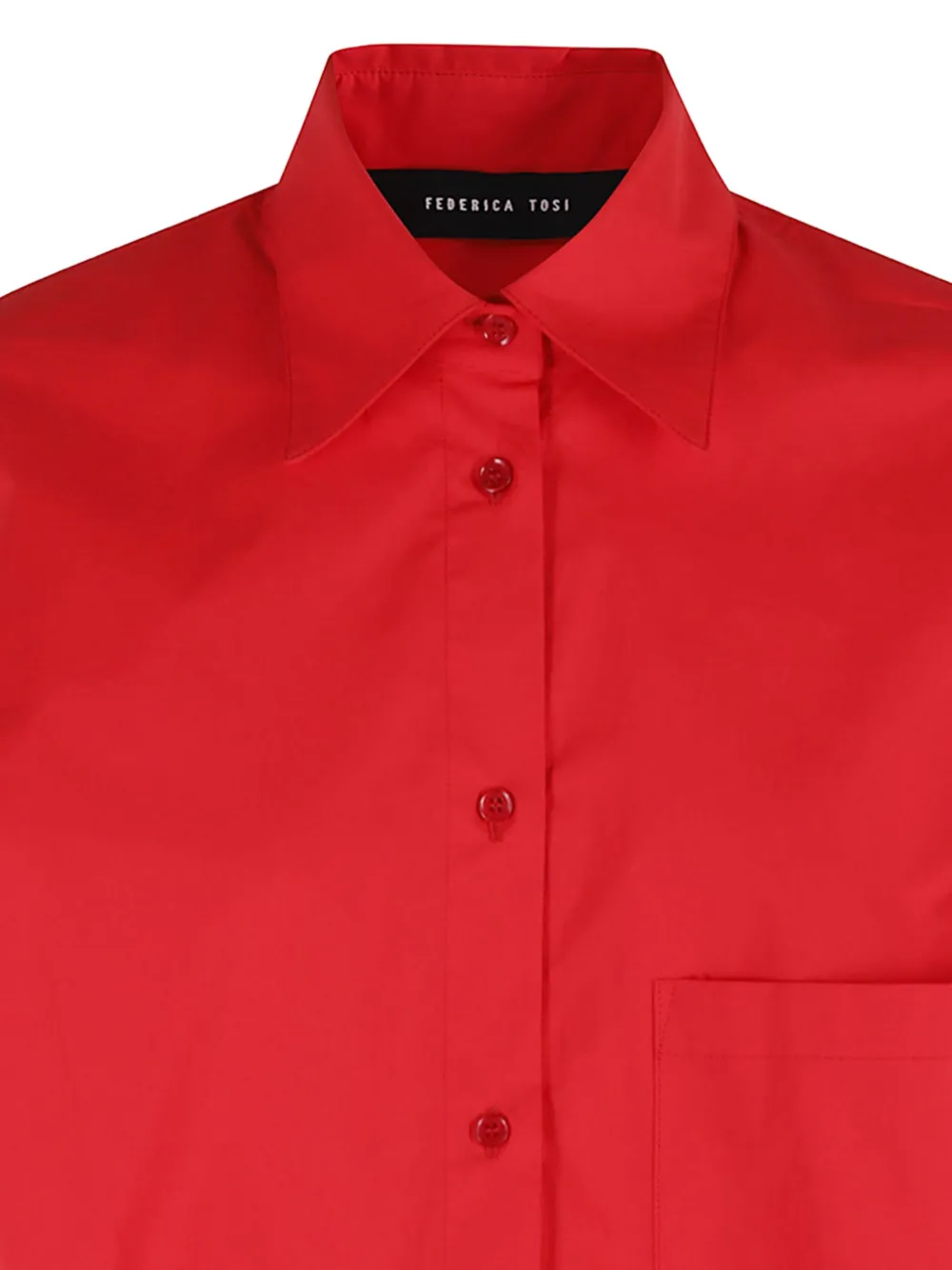 Federica Tosi Blousejurk met knoopsluiting - Rood