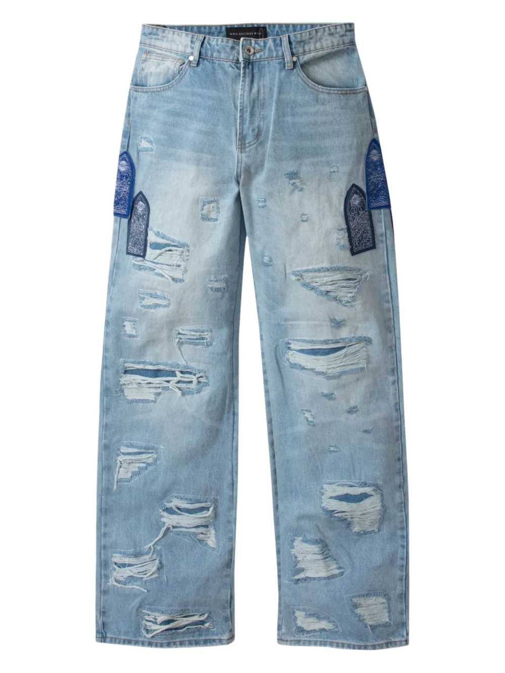 side-patch jeans