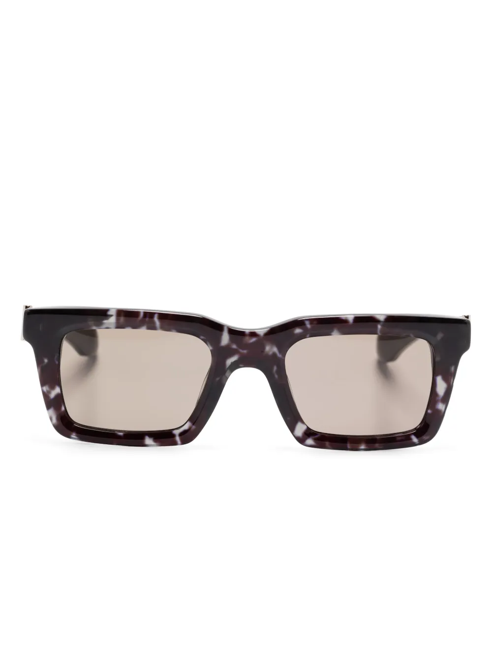 Alexander McQueen Eyewear Zonnebril met vierkant montuur Zwart