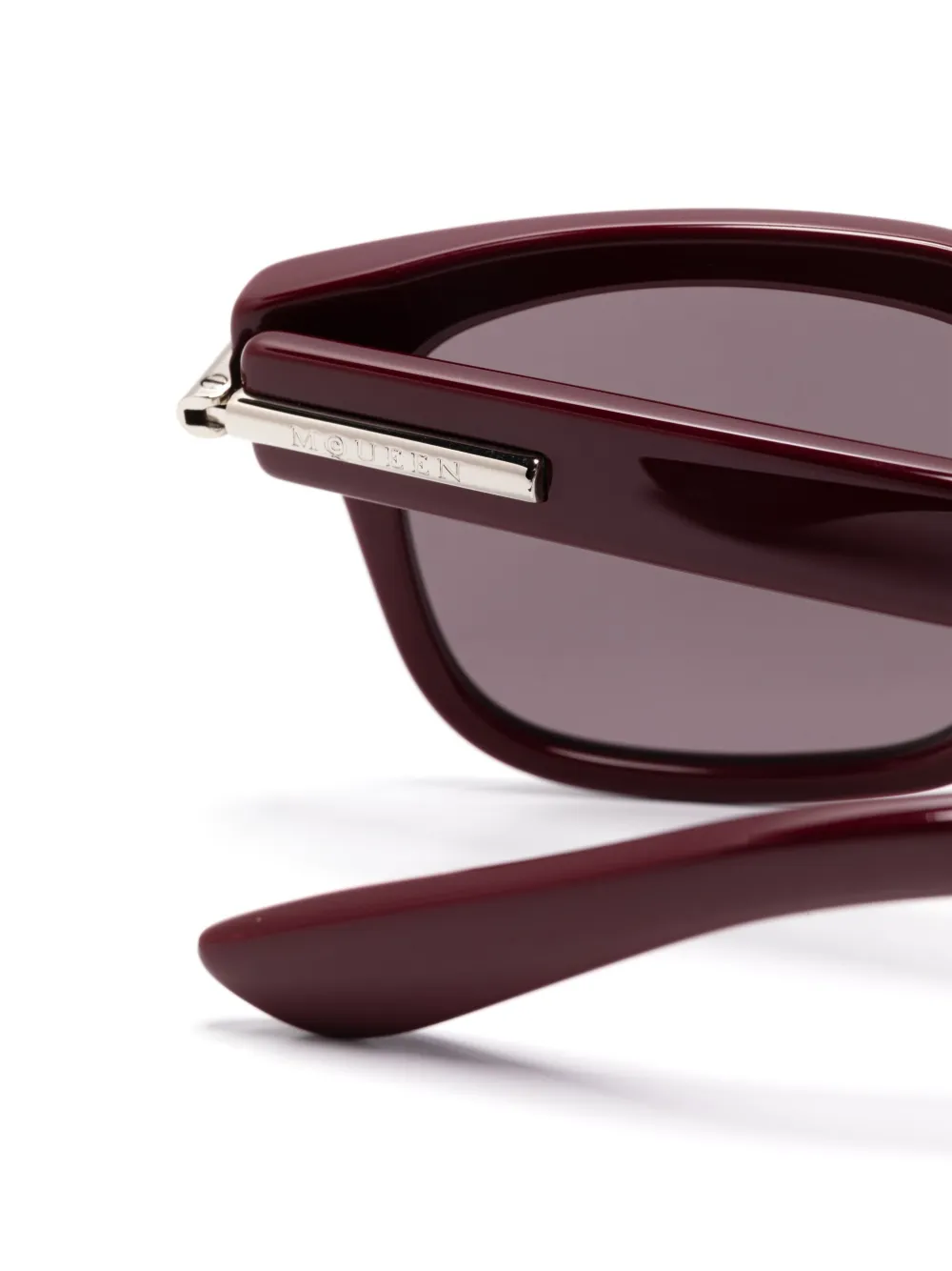 Alexander McQueen Zonnebril met vierkant montuur Rood