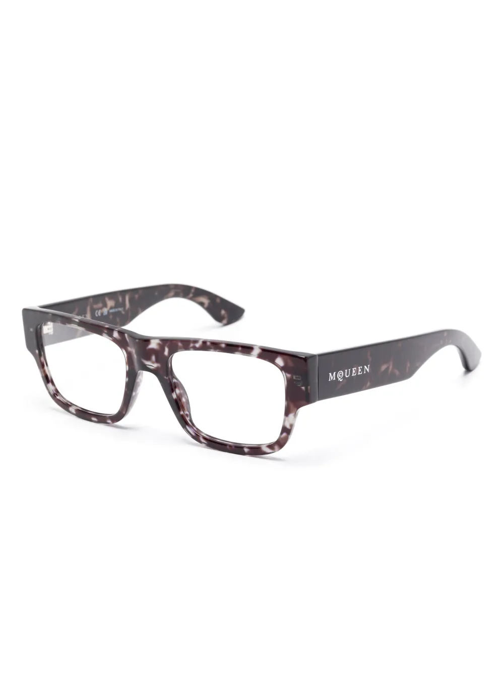 Alexander McQueen Eyewear tortoiseshell-effect glasses | Men | Image 2