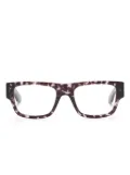 Alexander McQueen Eyewear tortoiseshell-effect glasses - Black
