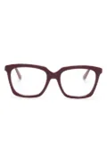 Alexander McQueen square-frame glasses - Red
