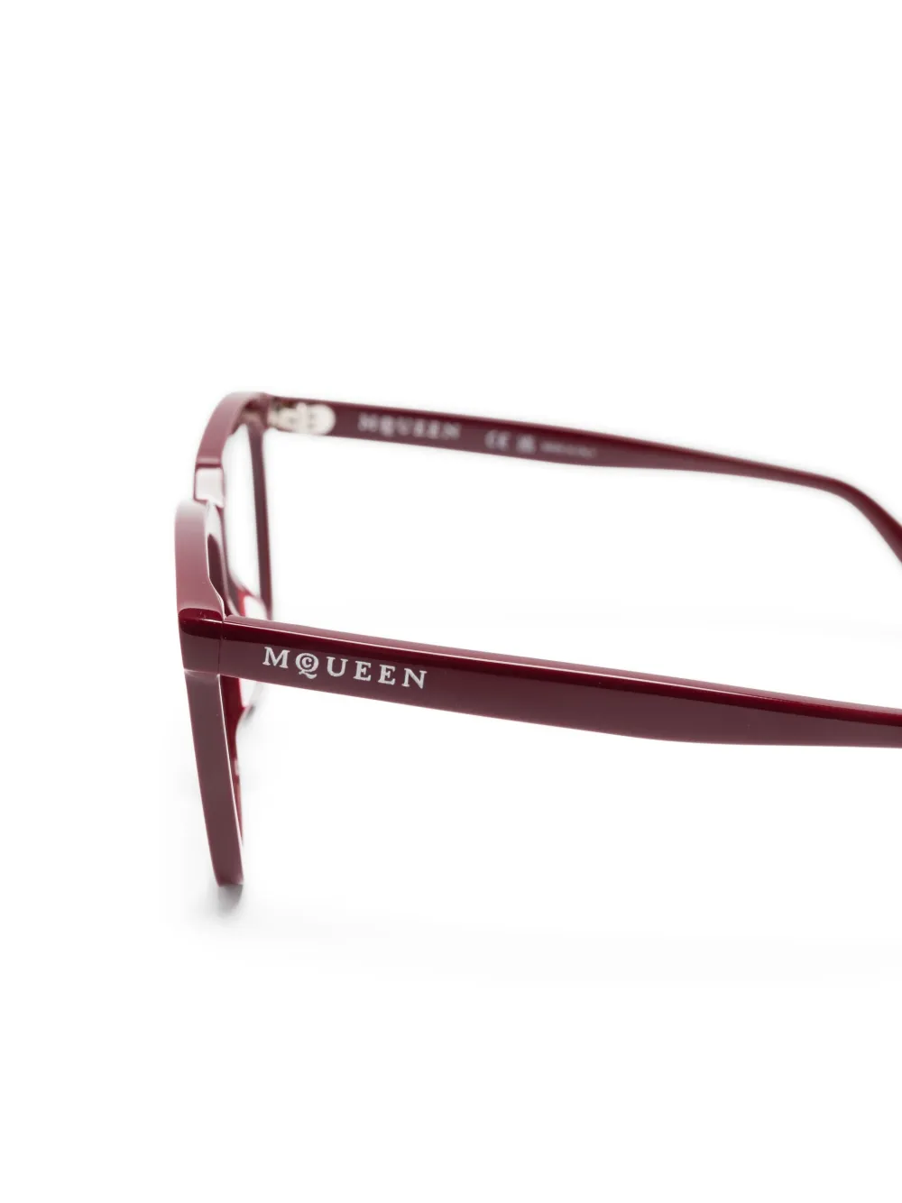 Alexander McQueen Bril met vierkant montuur Rood