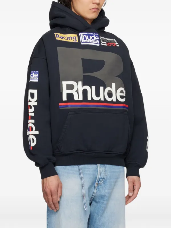 RHUDE Petrol Hoodie | Black | FARFETCH CA