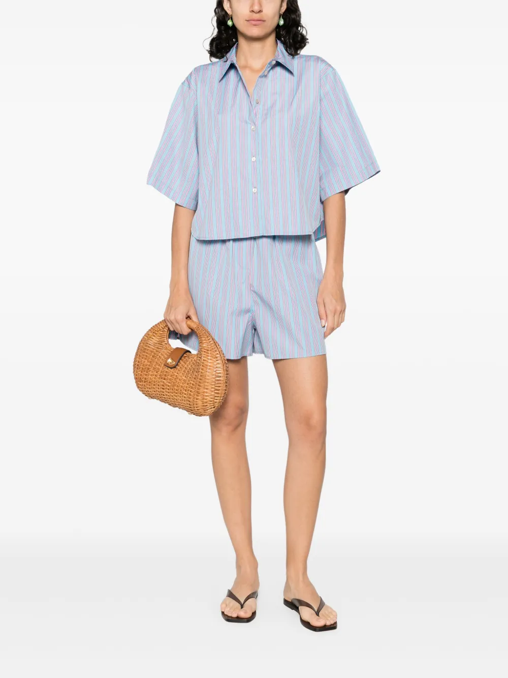 Forte Forte Gestreept blouse - Blauw