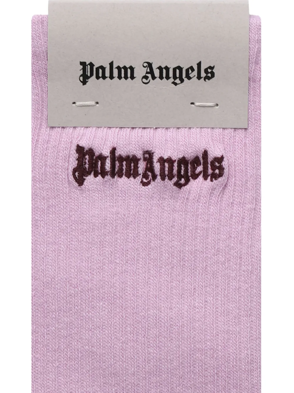  Palm Angels Logo-embroidered Socks - Purple 