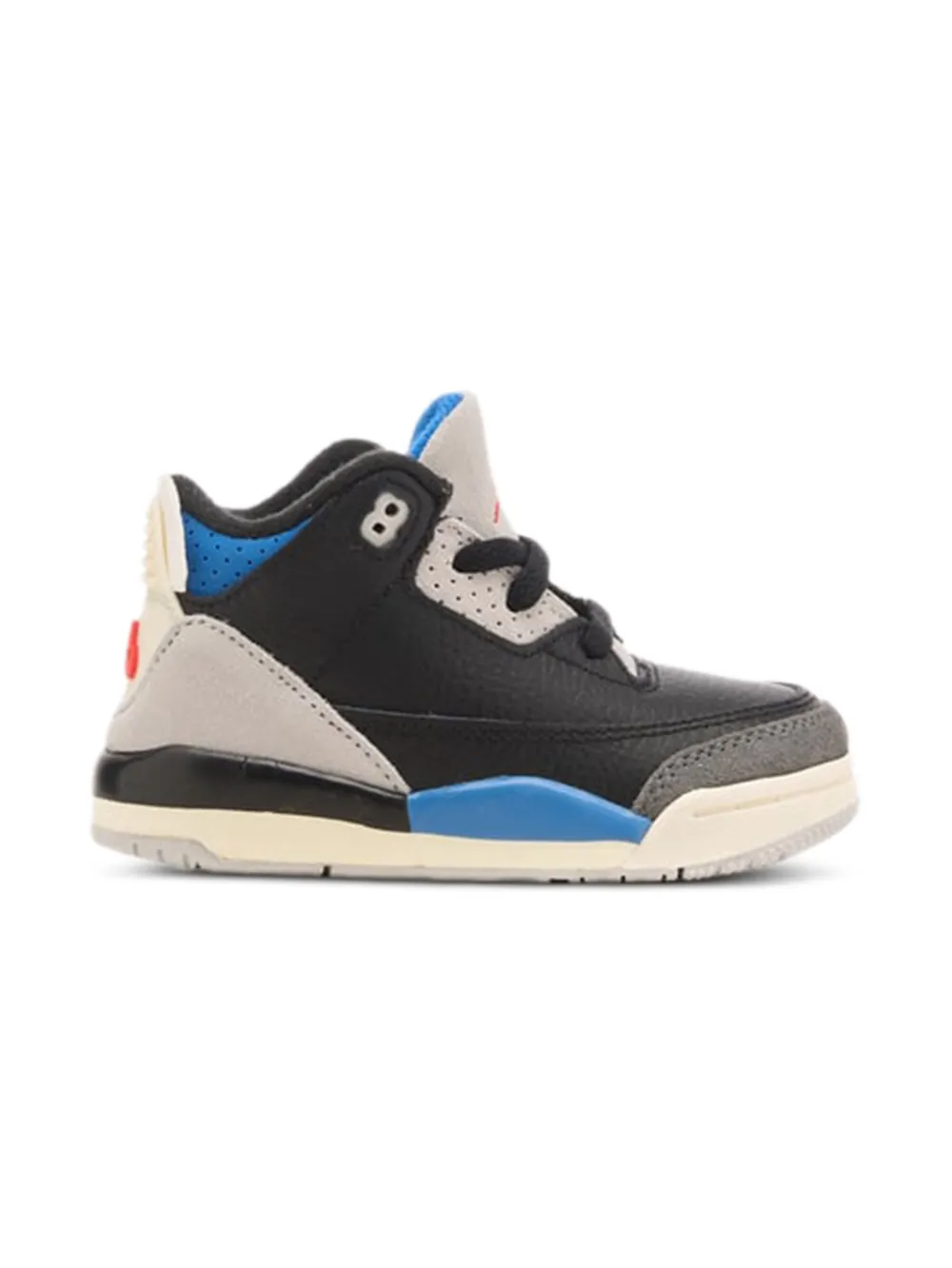 Jordan Kids leather-panelled lace-up trainers - Zwart