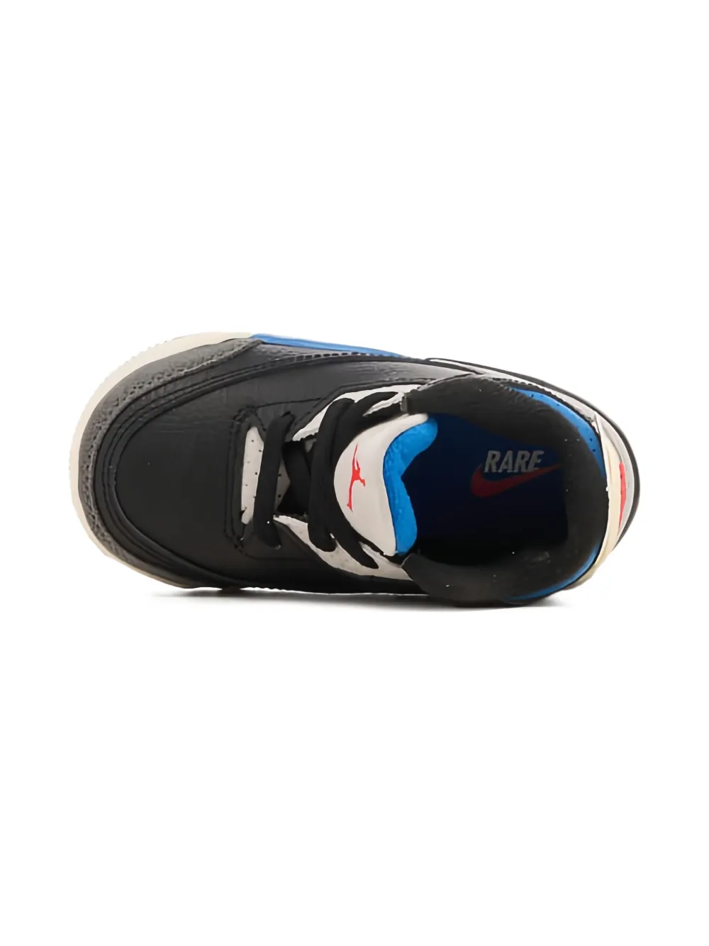 Jordan Kids leather-panelled lace-up trainers Black