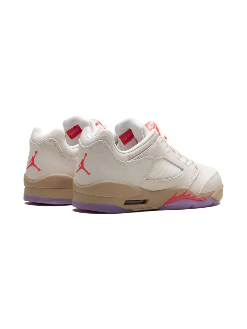 Jordan Kids Air Jordan 5 " Pale Ivory Fusion Red Desert Rush Fuchsia White" sneakers Neutrals