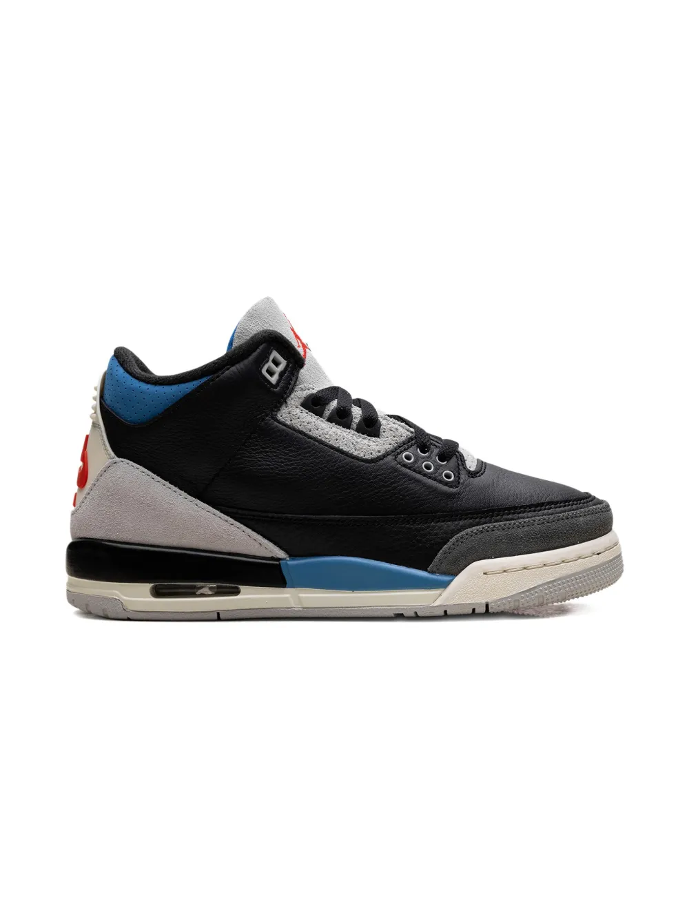 Jordan Kids Air Jordan 3 "Black Neutral Grey Military Blue Chile Red" sneakers