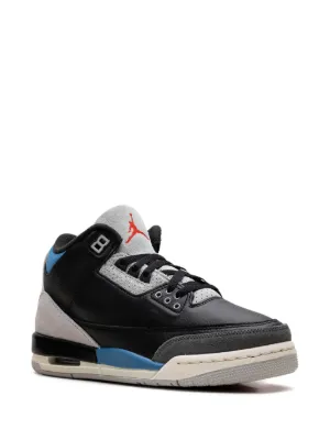 Jordan Kids Air Jordan 3 "Black/Neutral Grey/Military Blue/Chile Red" sneakers