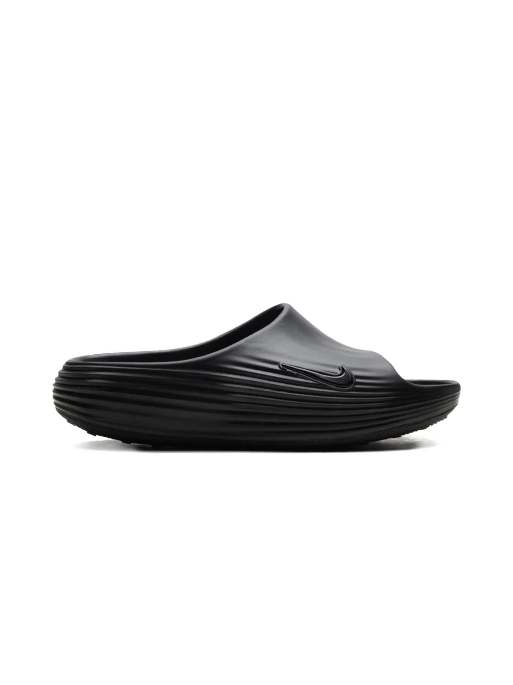 Nike ReactX Rejuven8 "Triple Black" slides | Black | Image 1