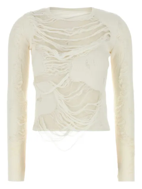 MM6 Maison Margiela ripped-effect jumper