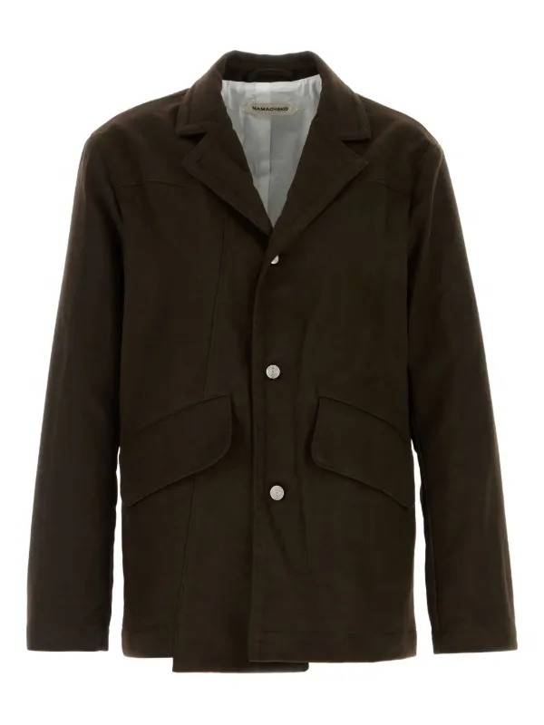 NAMACHEKO 20AW ブラウン オーバーラップコート