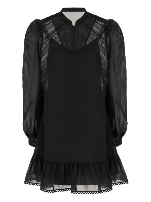 max mara sport black mini dress Weekend Max Mara | Woman - Cotton and linen canvas short dress - Black