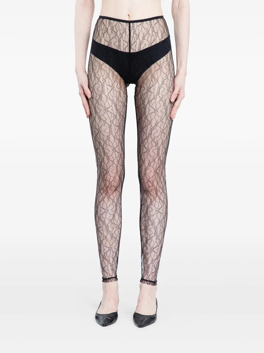 The Garment Dream lace-pattern leggings | Black | Image 1