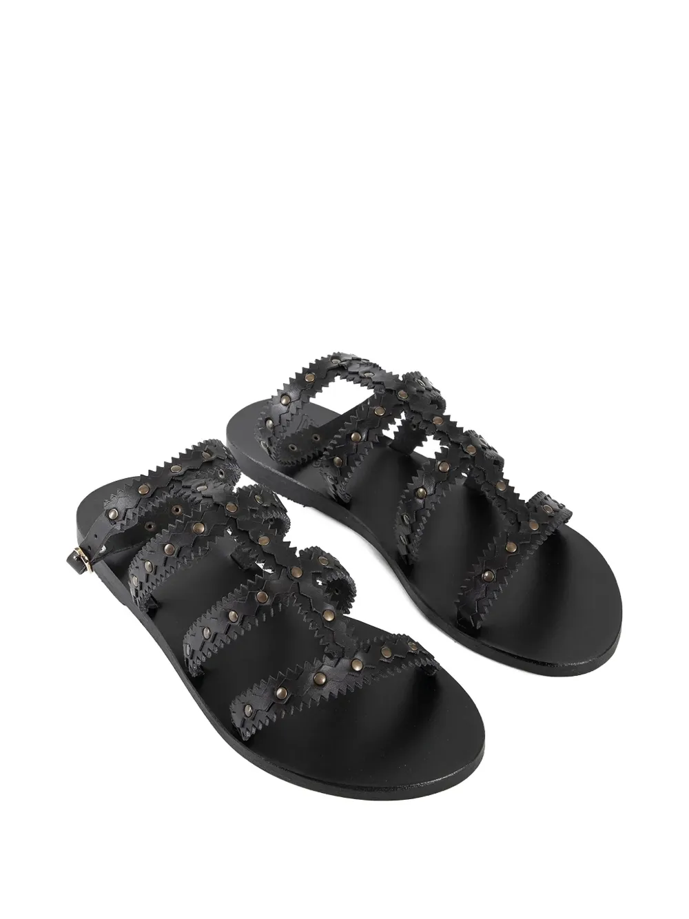 Ancient Greek Sandals Maska studded sandals Black