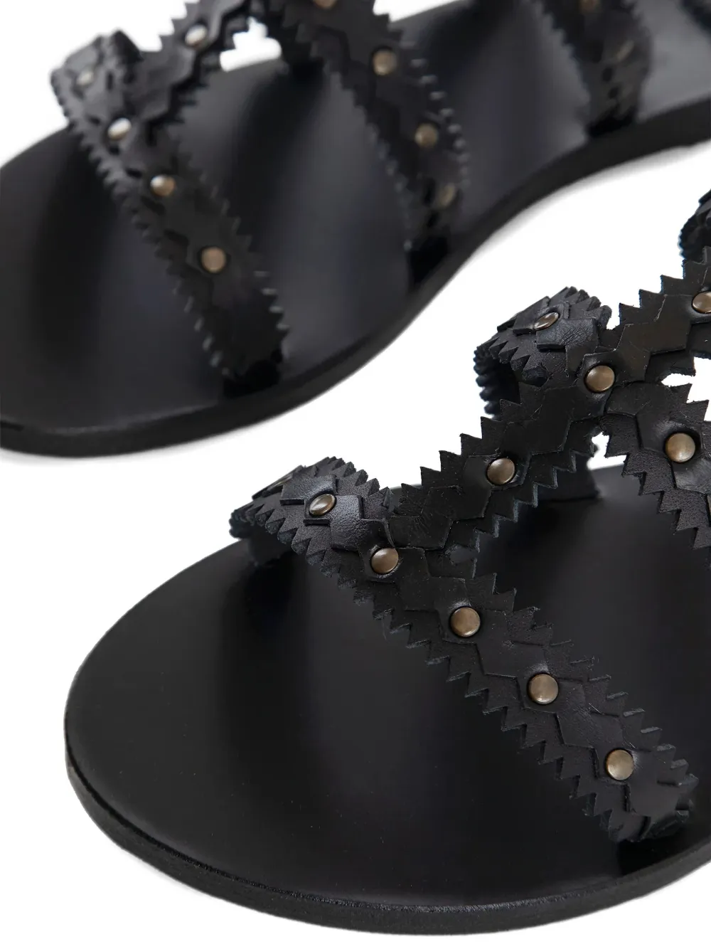 Ancient Greek Sandals Maska studded sandals Black