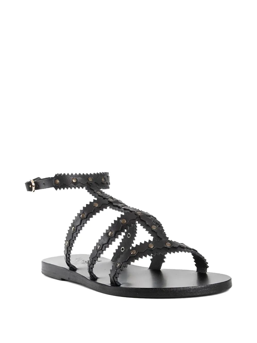 Ancient Greek Sandals Maska studded sandals Black