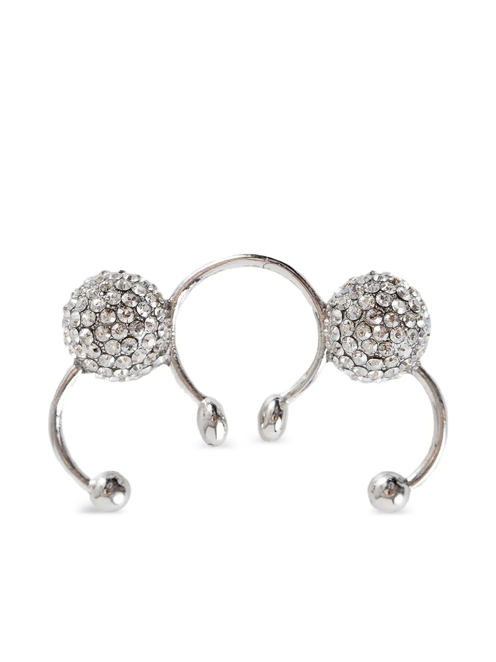 Valentino Garavani glass embellished ring - Argento