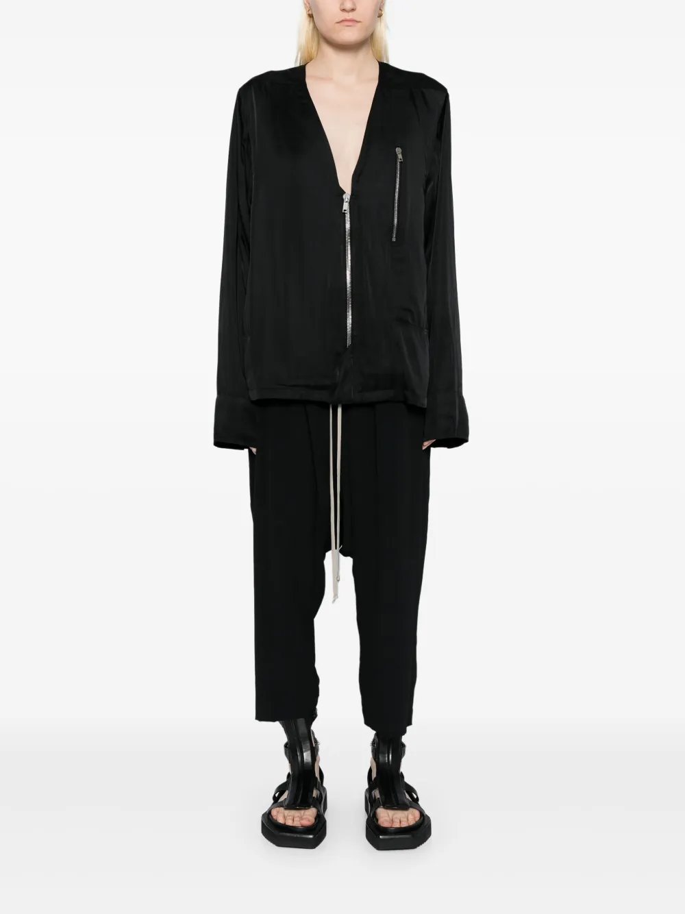 Rick Owens drawstring cropped trousers | Cropped Pants | Image 2