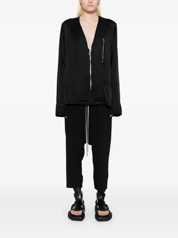 RICKOWENS ドローストリングクロップドパンツ Rick Owens ドローストリング クロップドパンツ | ブラック