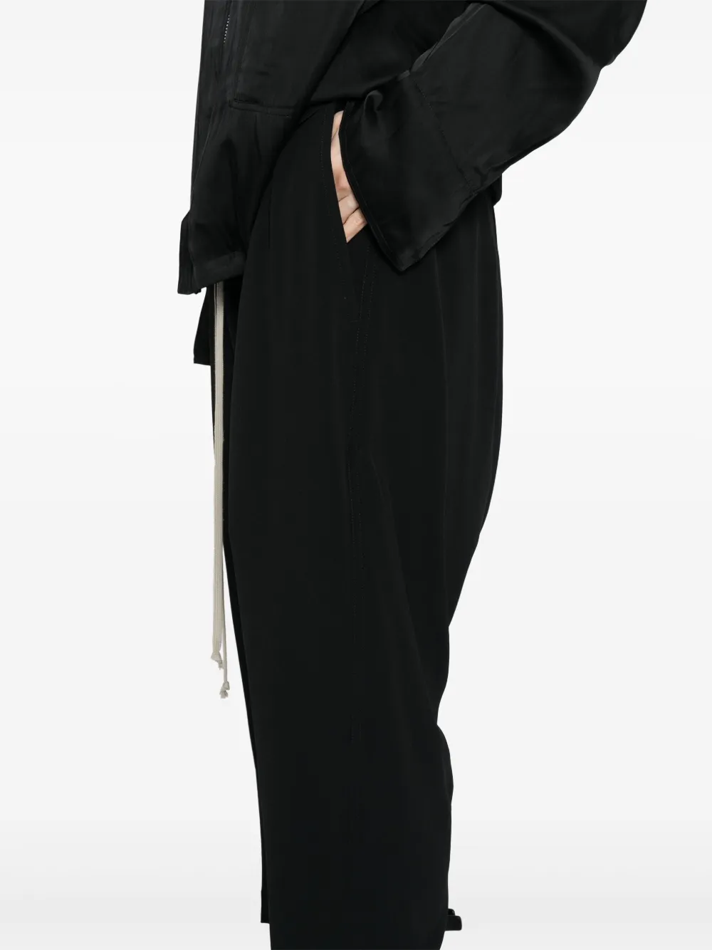 RICK OWENS DRAWSTRING CROPPED TROUSERS