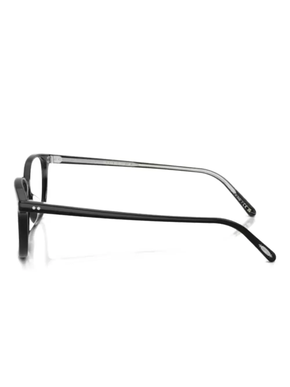 Oliver Peoples Bril met rechthoekig montuur Zwart