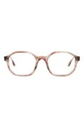 Peter & May Walk geometric-frame acetate glasses - Brown