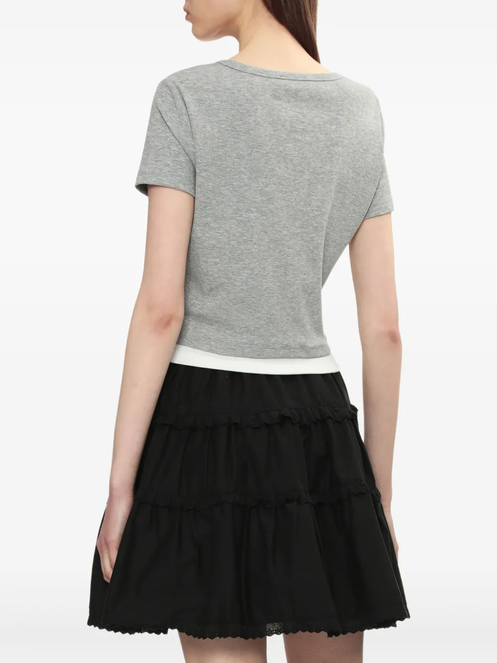 tout a coup Gelaagd T-shirt Grijs