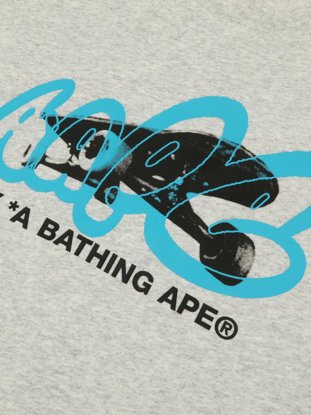AAPE BY *A BATHING APE T-shirt met grafische print Grijs