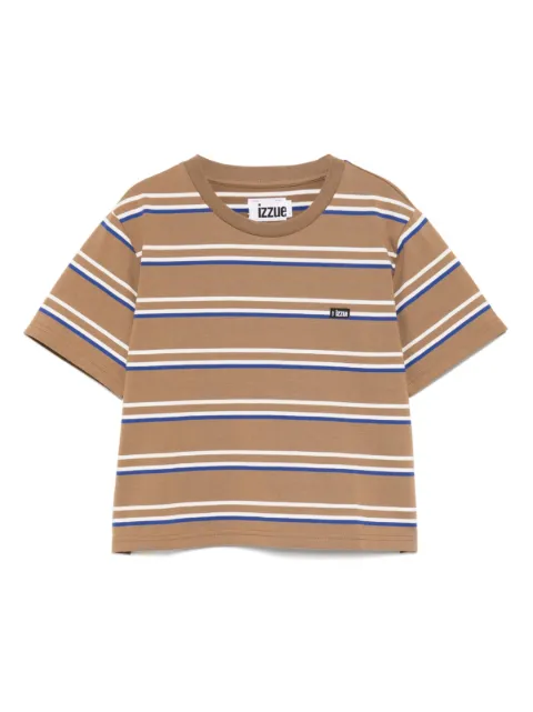 izzue striped logo T-shirt