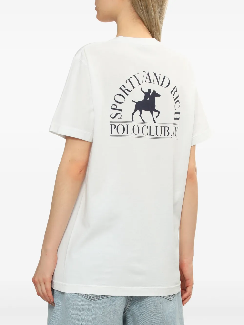 Shop Sporty And Rich Logo-print T-shirt