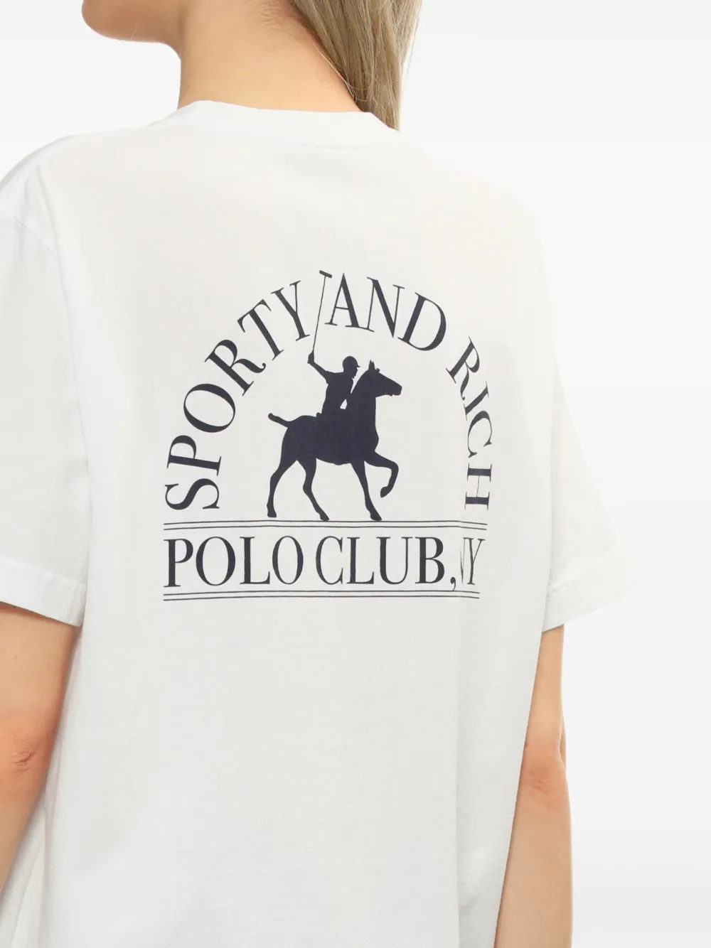 Shop Sporty And Rich Logo-print T-shirt