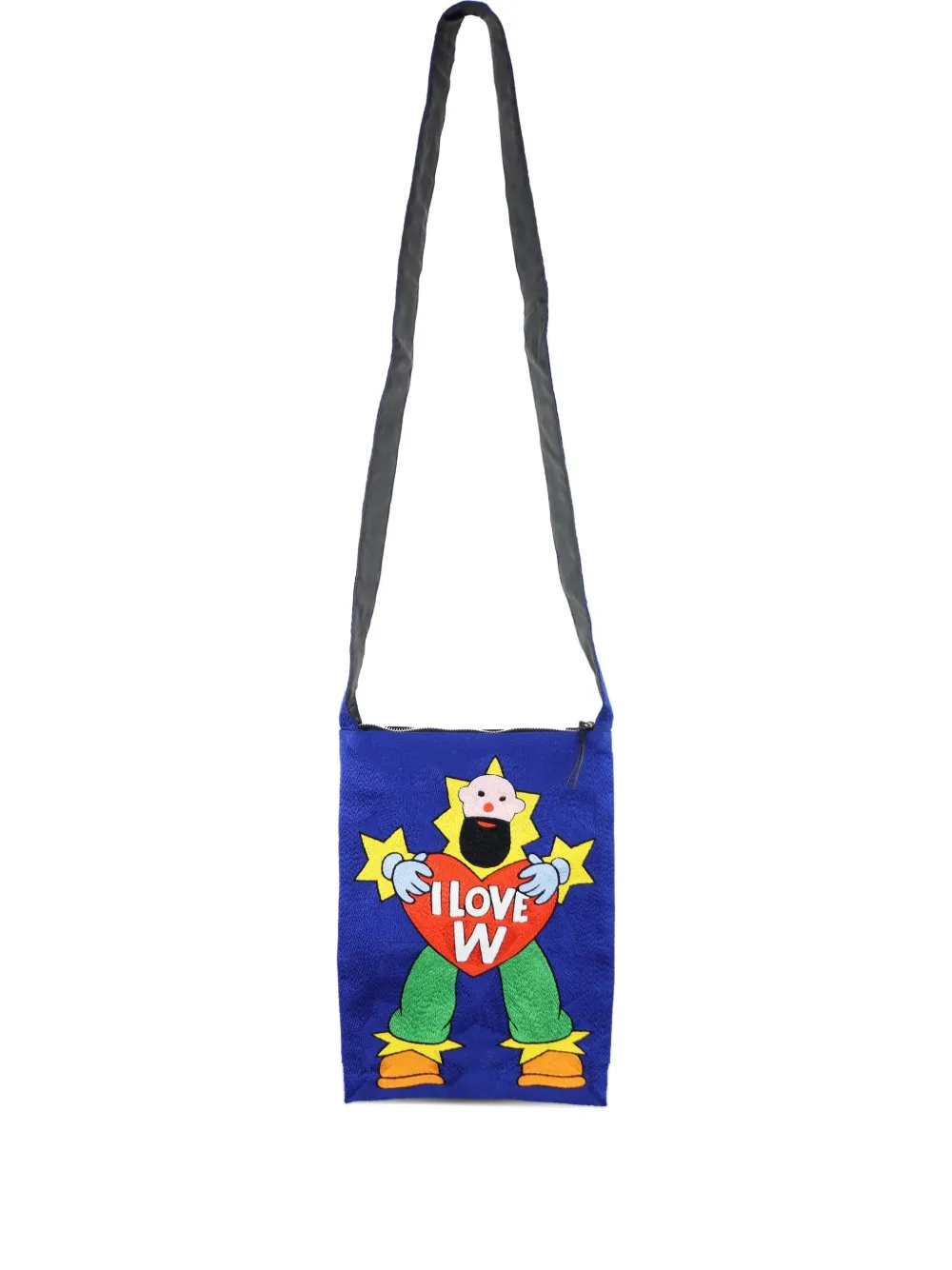 Walter Van Beirendonck I Love ハンドバッグ - ブルー Walter Van Beirendonck I Love ハンドバッグ - ブルー