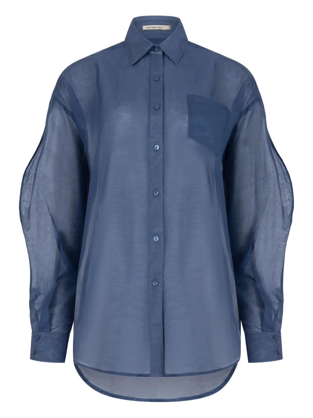 PARAMIDONNA camisa oversize traslúcida | azul | Image 1